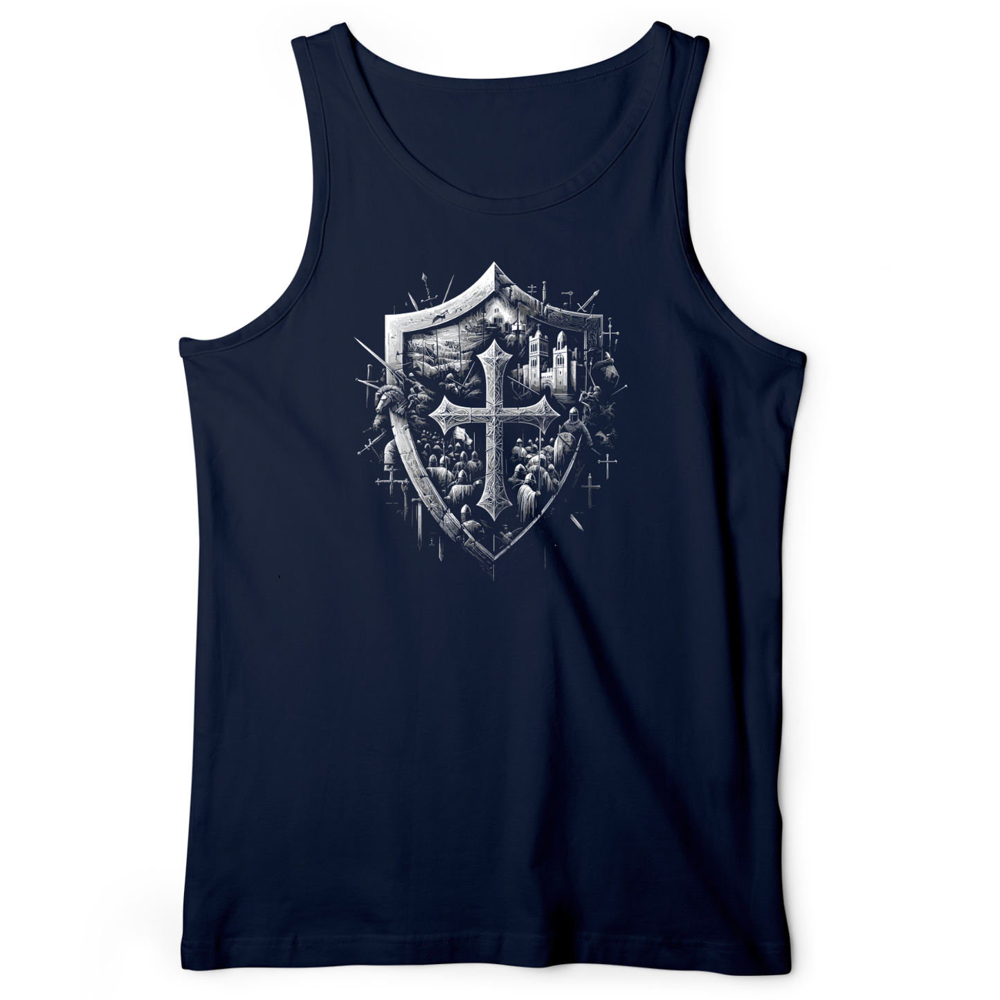 Crusader's Last Shield Tank Navy / XS