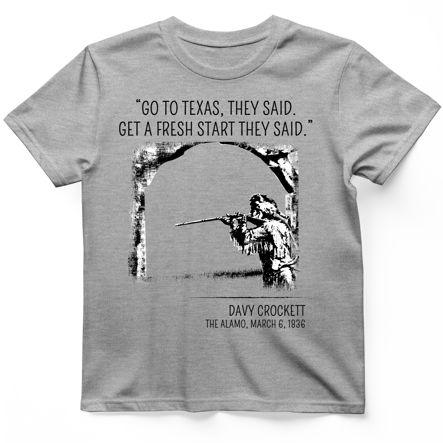 Davy Crockett T-Shirt Sport Grey / S