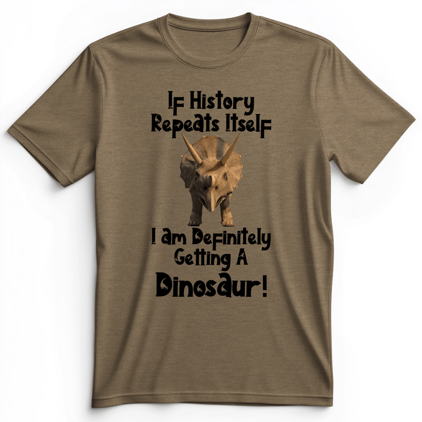 Dinosaur Premium Tee Heather Olive / S