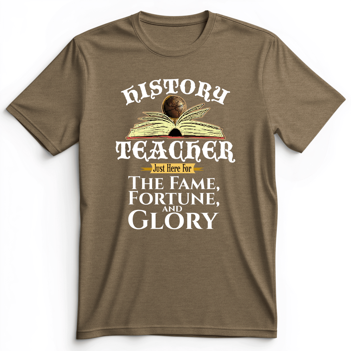 Fame Fortune Glory Premium Tee Heather Olive / S