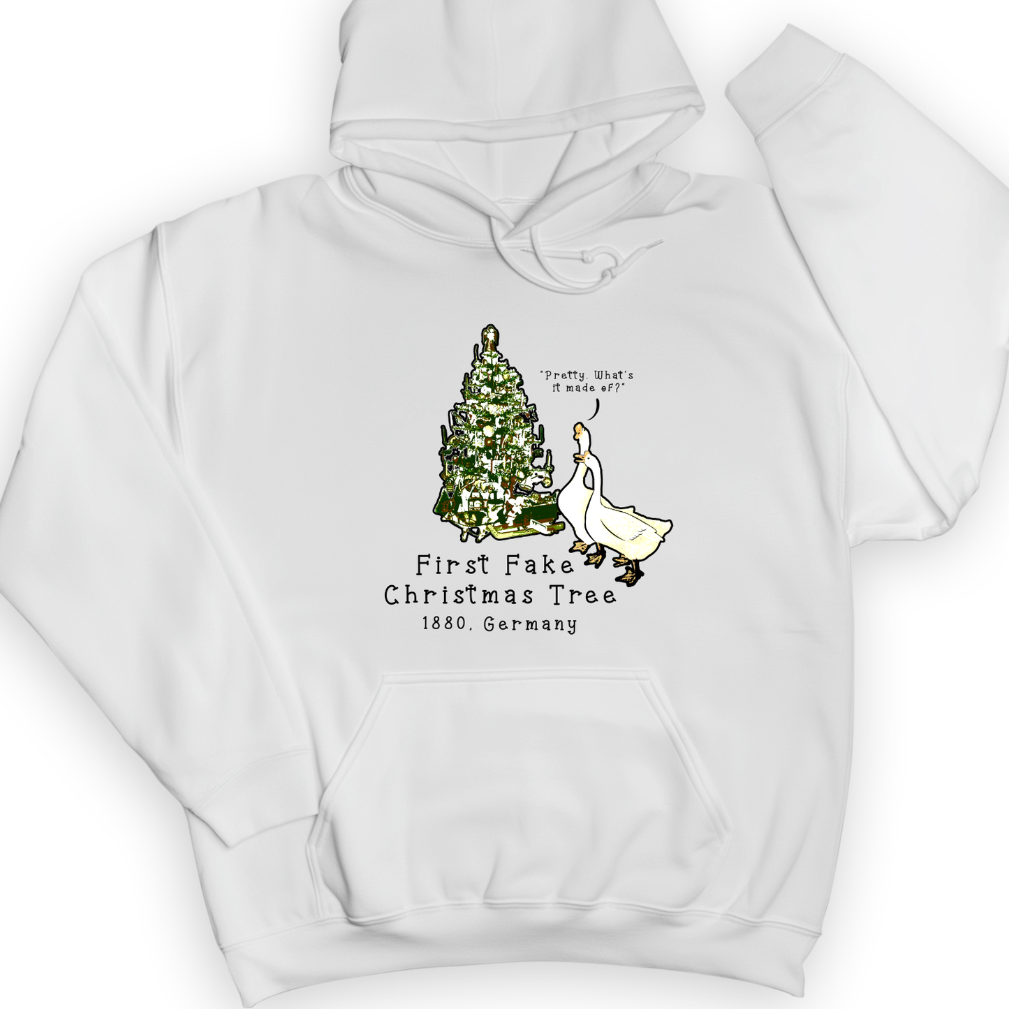 First Fake Christmas Tree Hoodie White / S