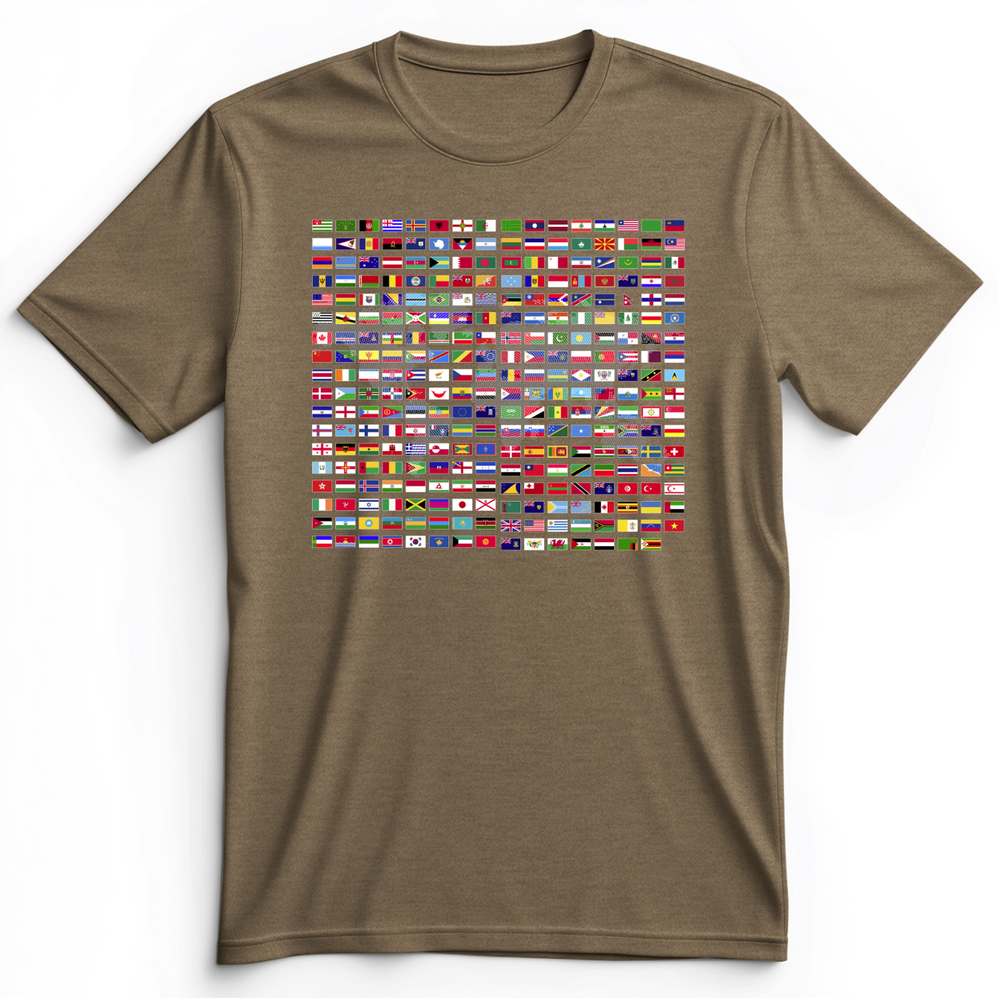Flags of the World Premium Tee Heather Olive / S