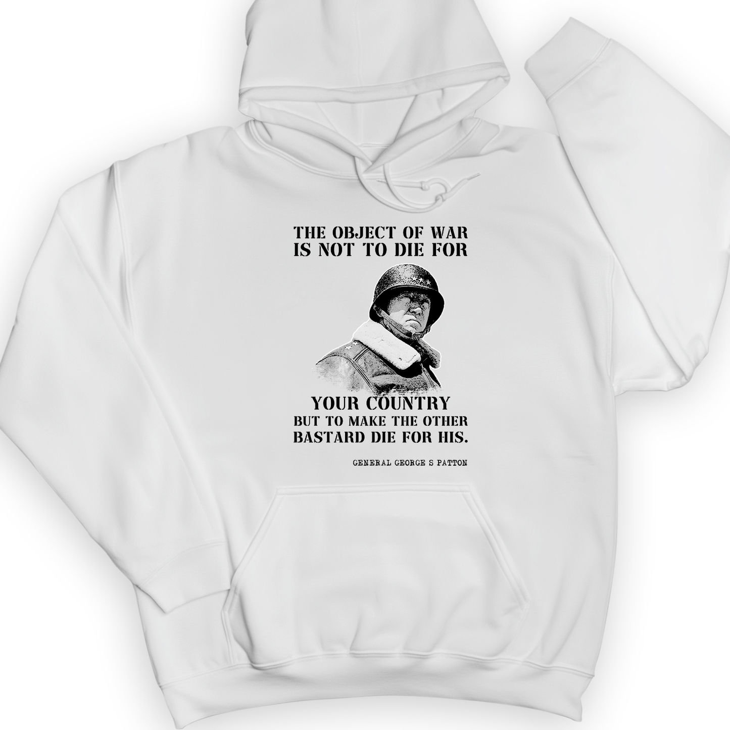 General Patton Hoodie White / S