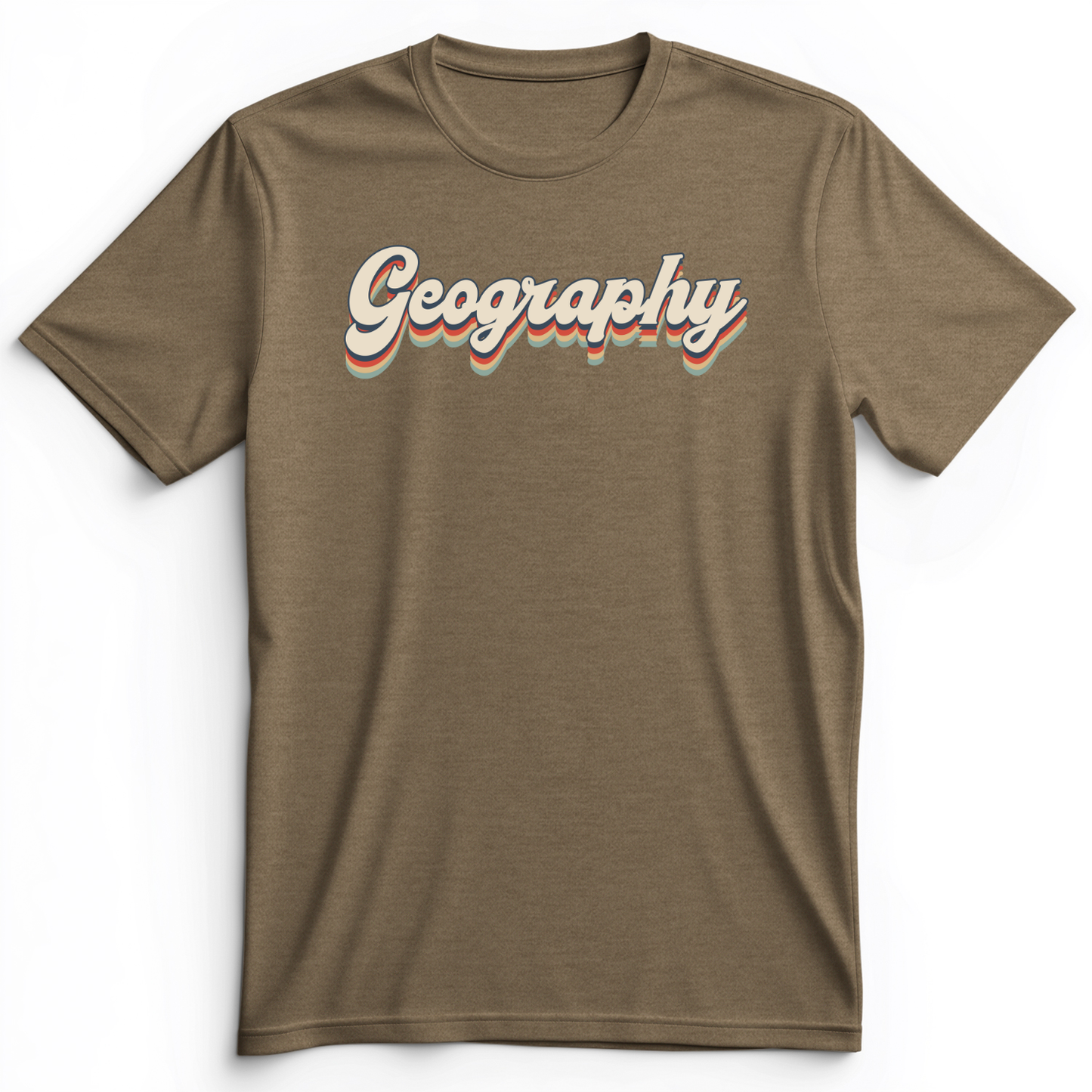 Geography Premium Tee Heather Olive / S