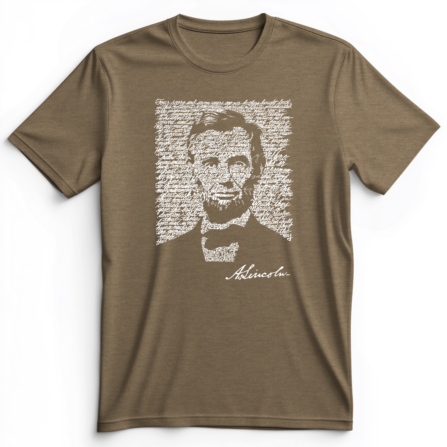 Gettysburg Address Premium Tee Heather Olive / S