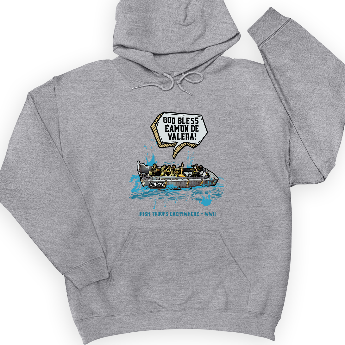 God Bless Eamon De Valera Hoodie Sport Grey / S
