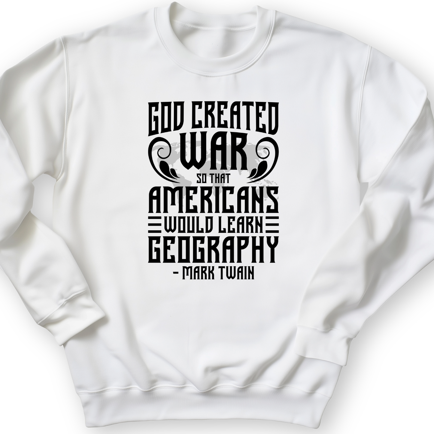 God Created War Crewneck White / S