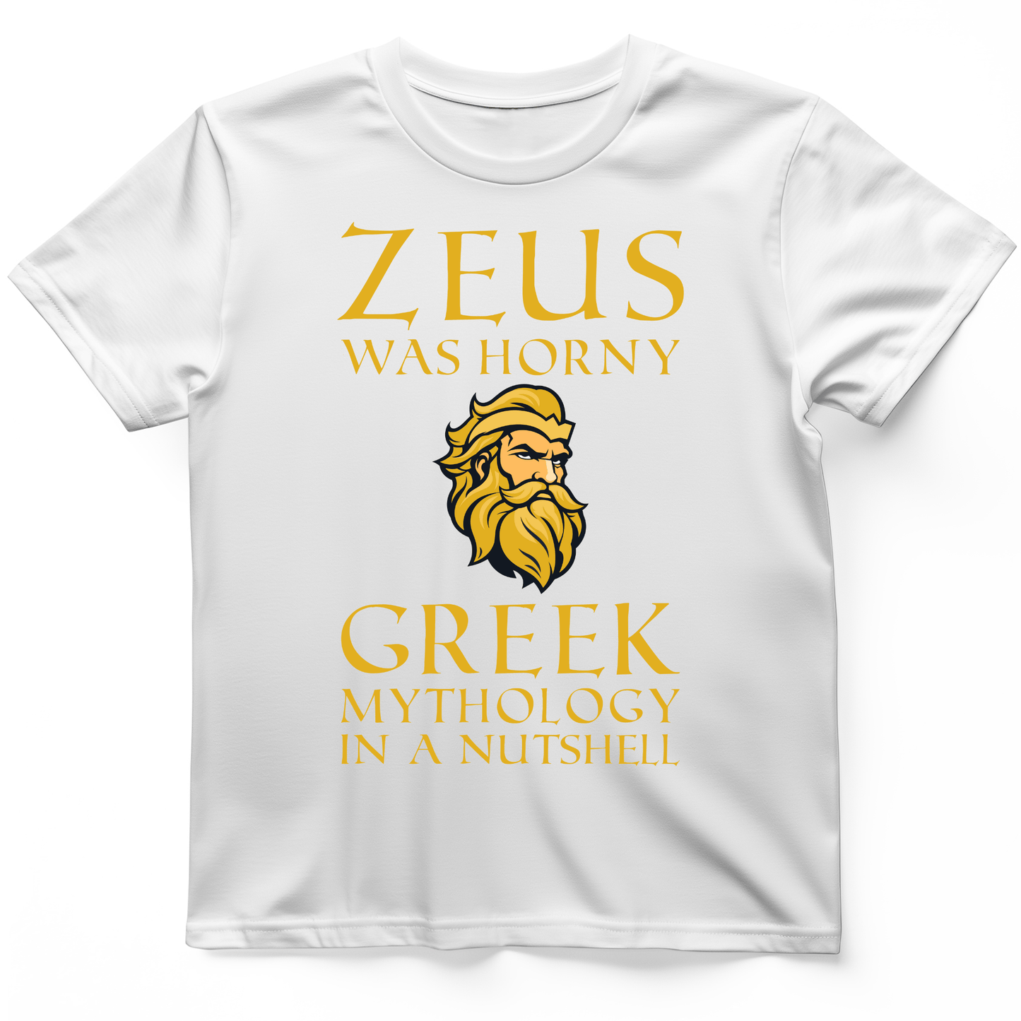 Greek Mythology In a Nut Shell T-Shirt White / S