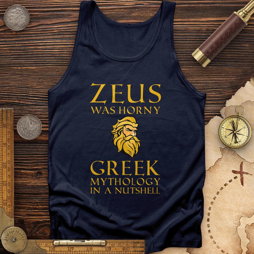 Greek Mythology In a Nut Shell Tank Navy / XS