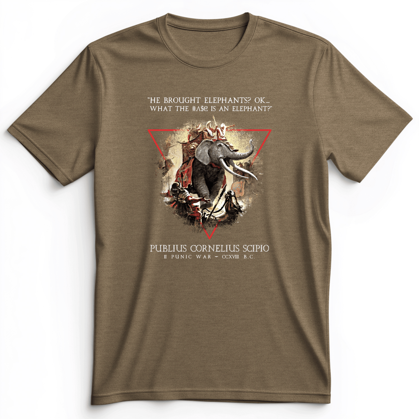 Hannibal Elephants Premium Tee Heather Olive / S
