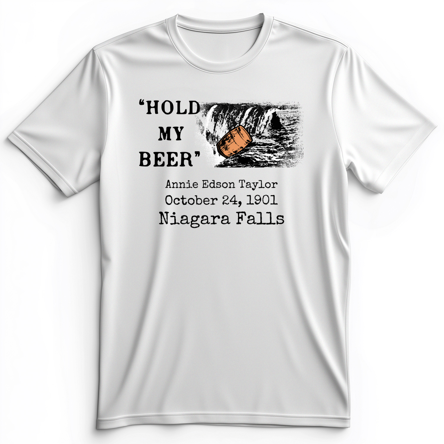 Hold My Beer Premium Tee White / S