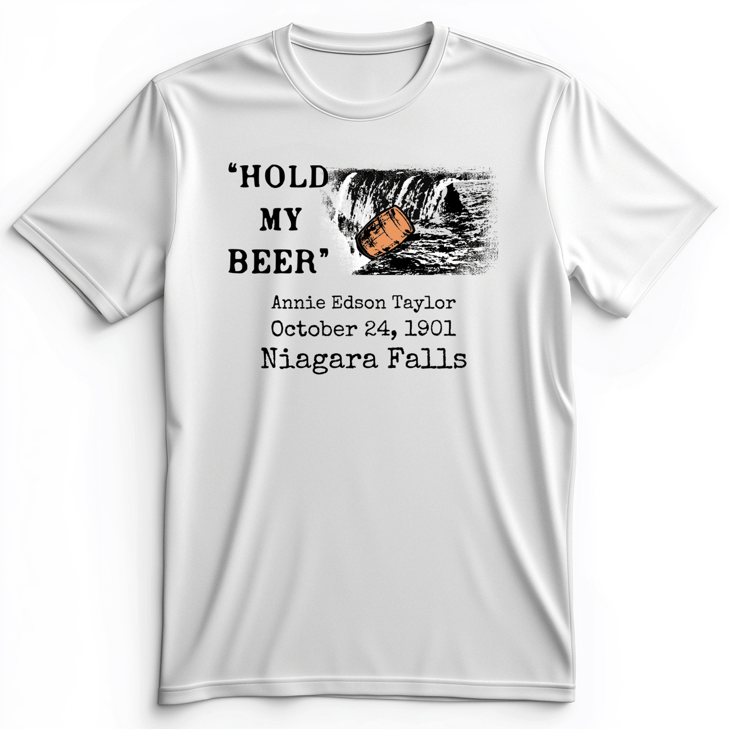 Hold My Beer Premium Tee White / S