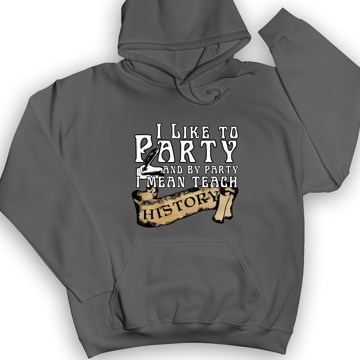 I Like To Party Hoodie Charcoal / S