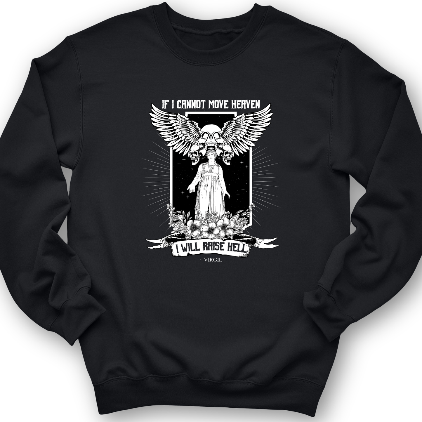 If I Cannot Move Heaven Crewneck Black / S