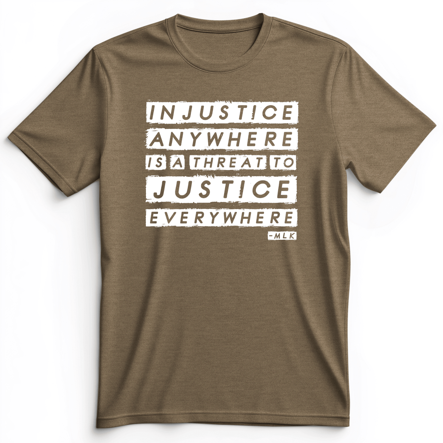 Injustice Anywhere Premium Tee Heather Olive / S