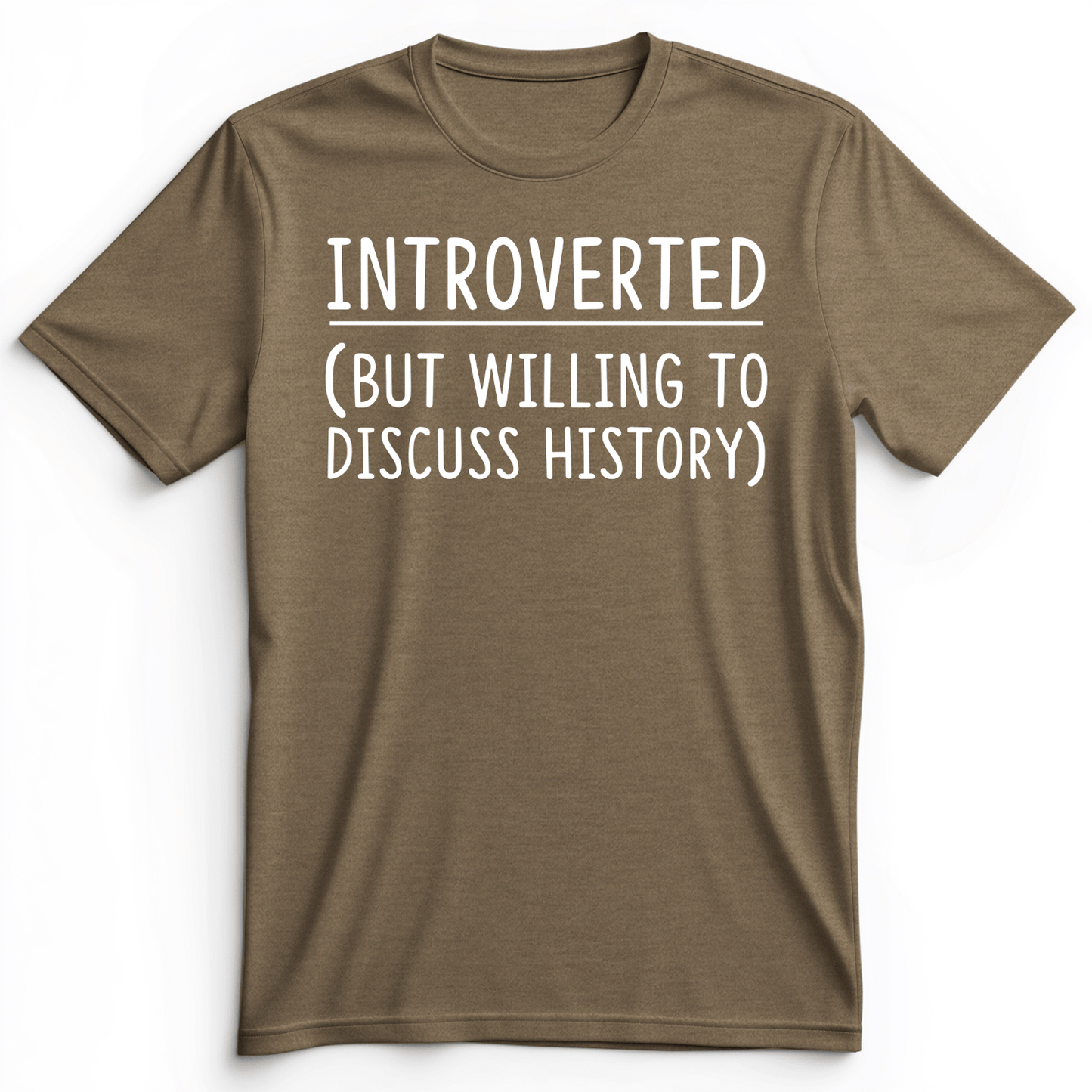 Introverted Premium Tee Heather Olive / S