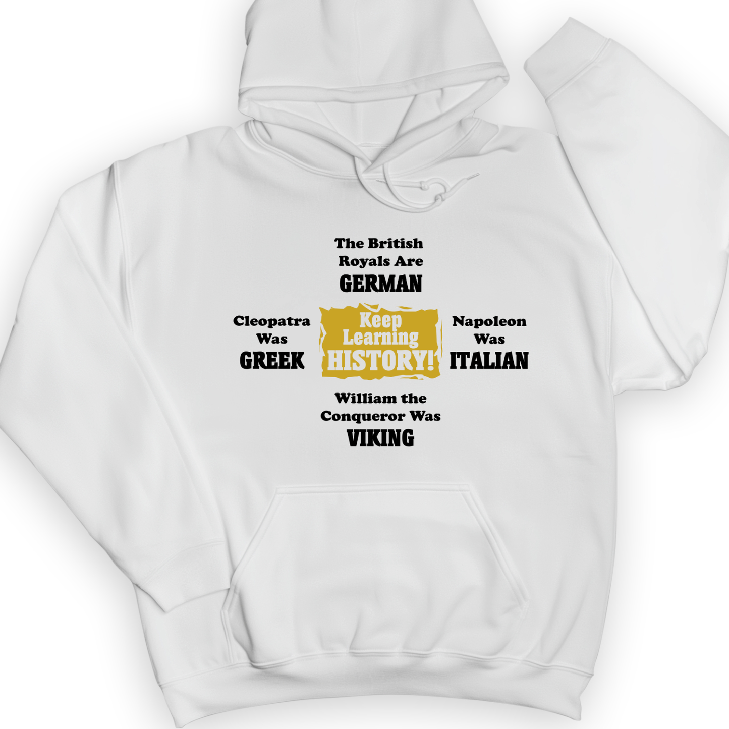 Keep Learning History Hoodie White / S