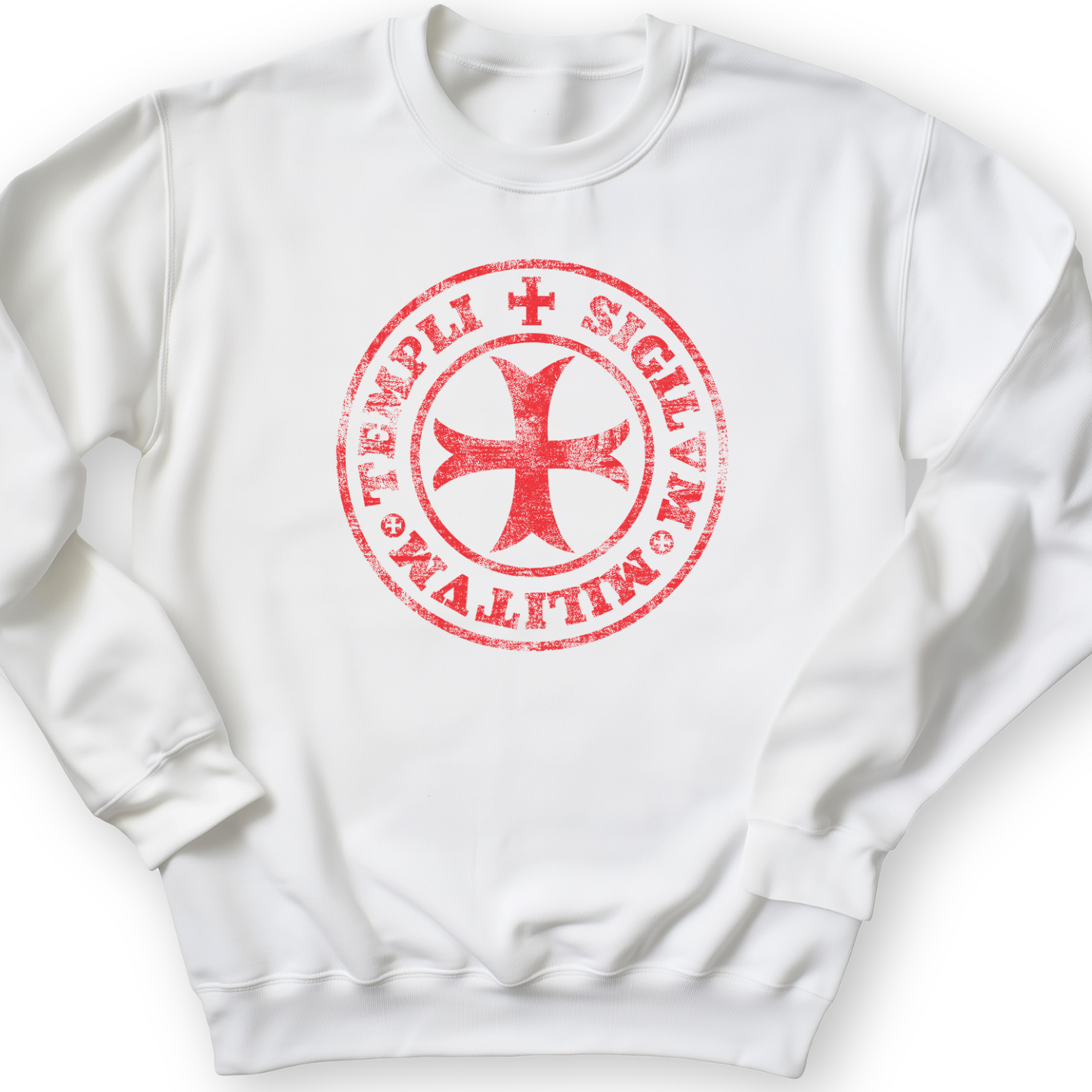 Knights Templar 2 Crewneck White / S