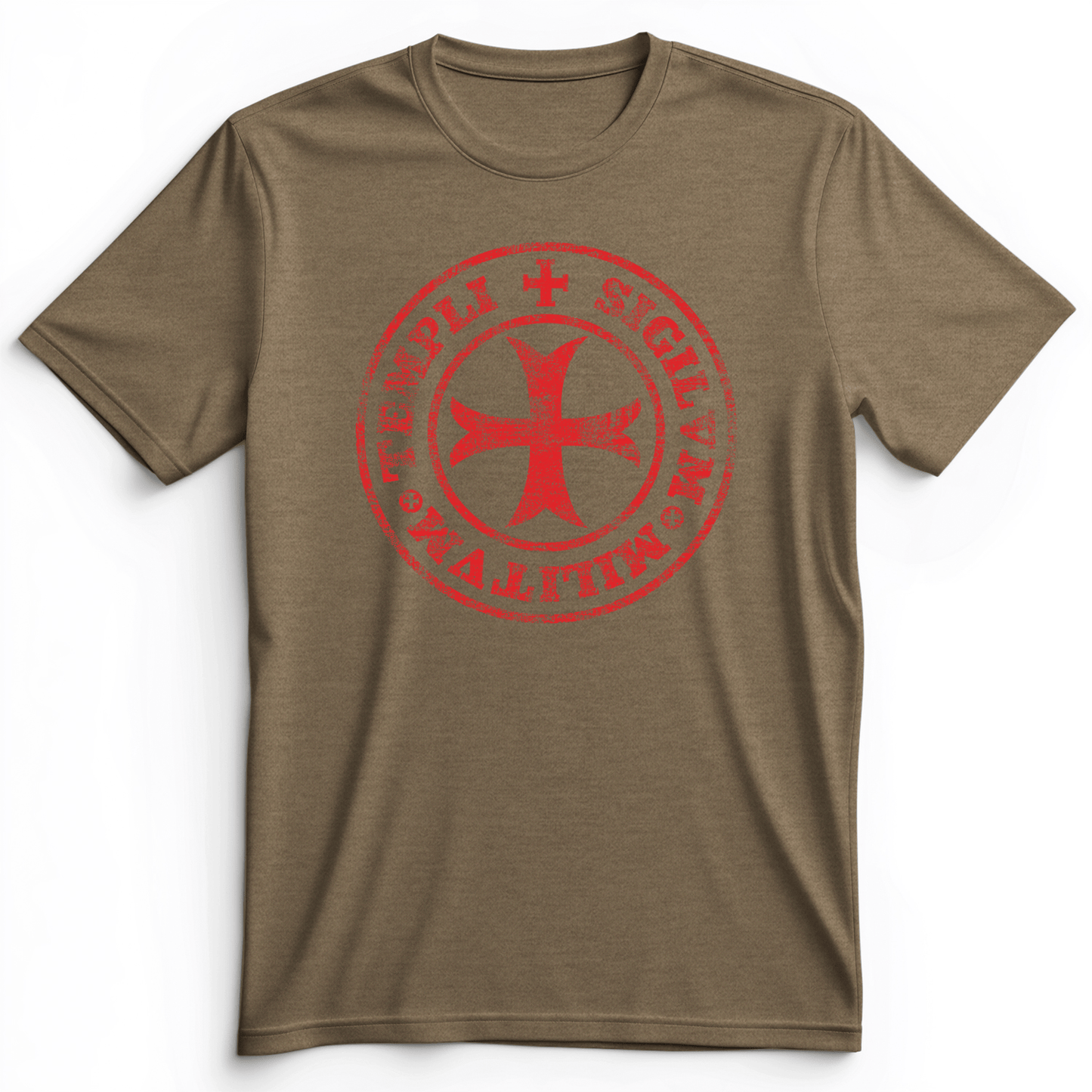 Knights Templar 2 Premium Tee Heather Olive / S