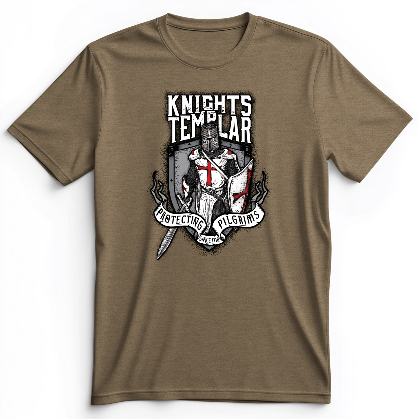 Knights Templar Premium Tee Heather Olive / S