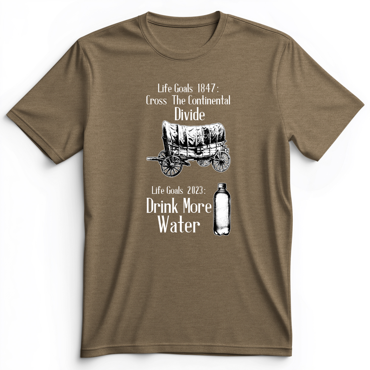 Life Goals Premium Tee Heather Olive / S