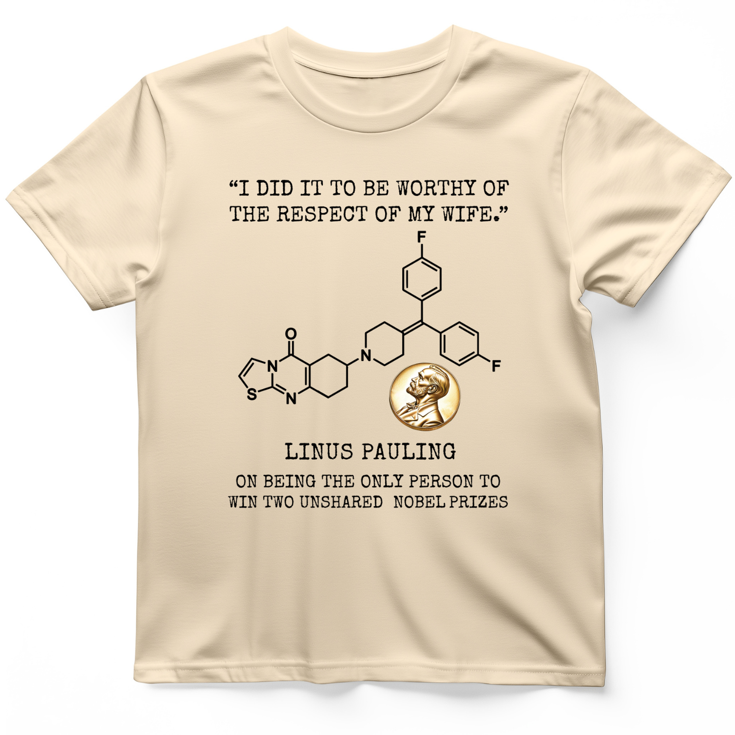 Linus Pauling T-Shirt Natural / S