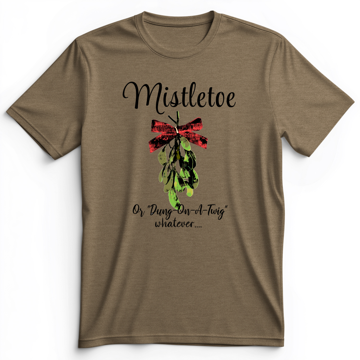 Mistletoe Premium Tee Heather Olive / S