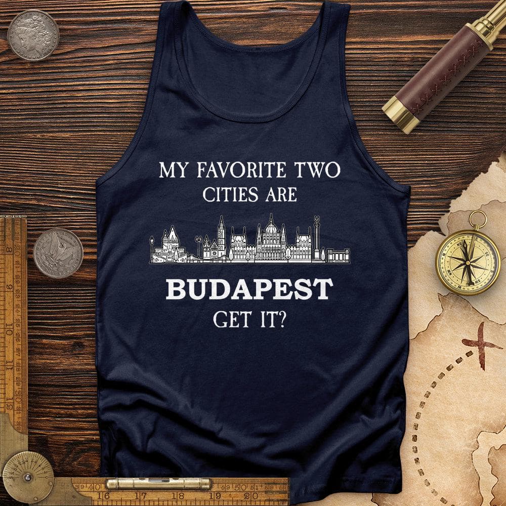 My Favorite Two Cities Top Gun Tank Navy / XS