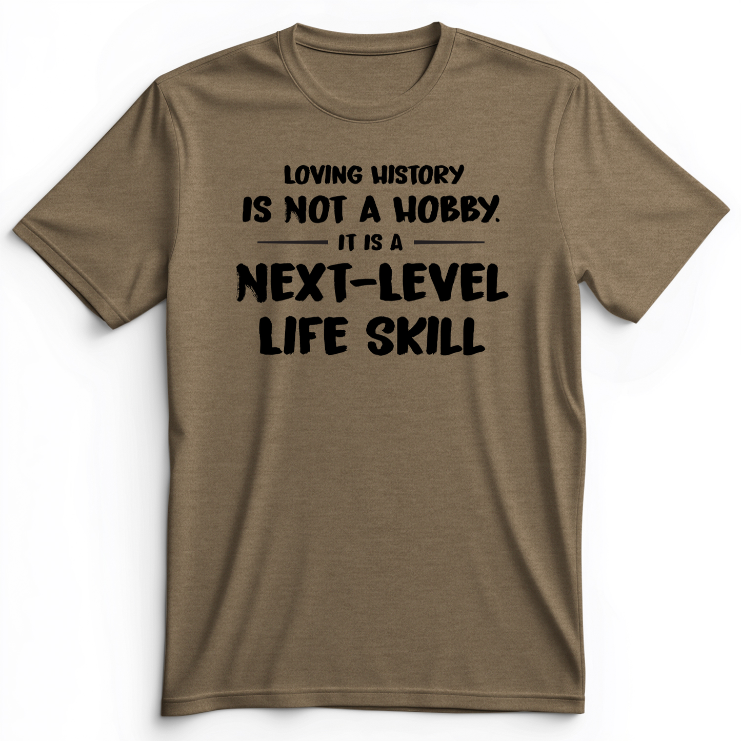 Next Level Life Skill Premium Tee Heather Olive / S
