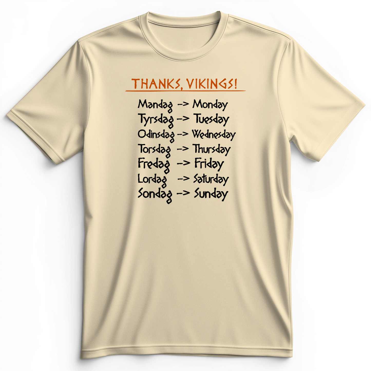 Nordic Gods Days Of The Week Premium Tee Natural / S