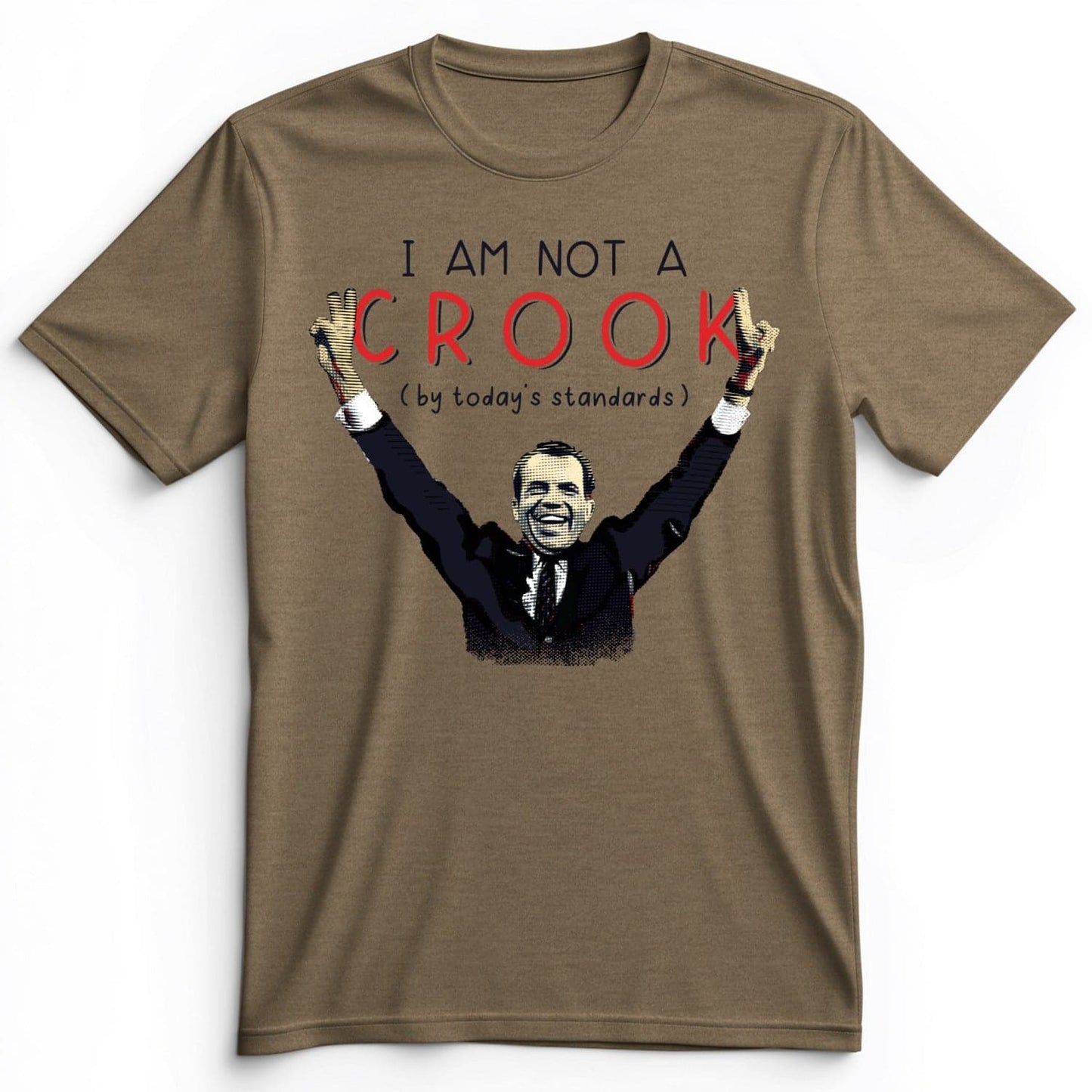 Not a Crook Premium Tee Heather Olive / S