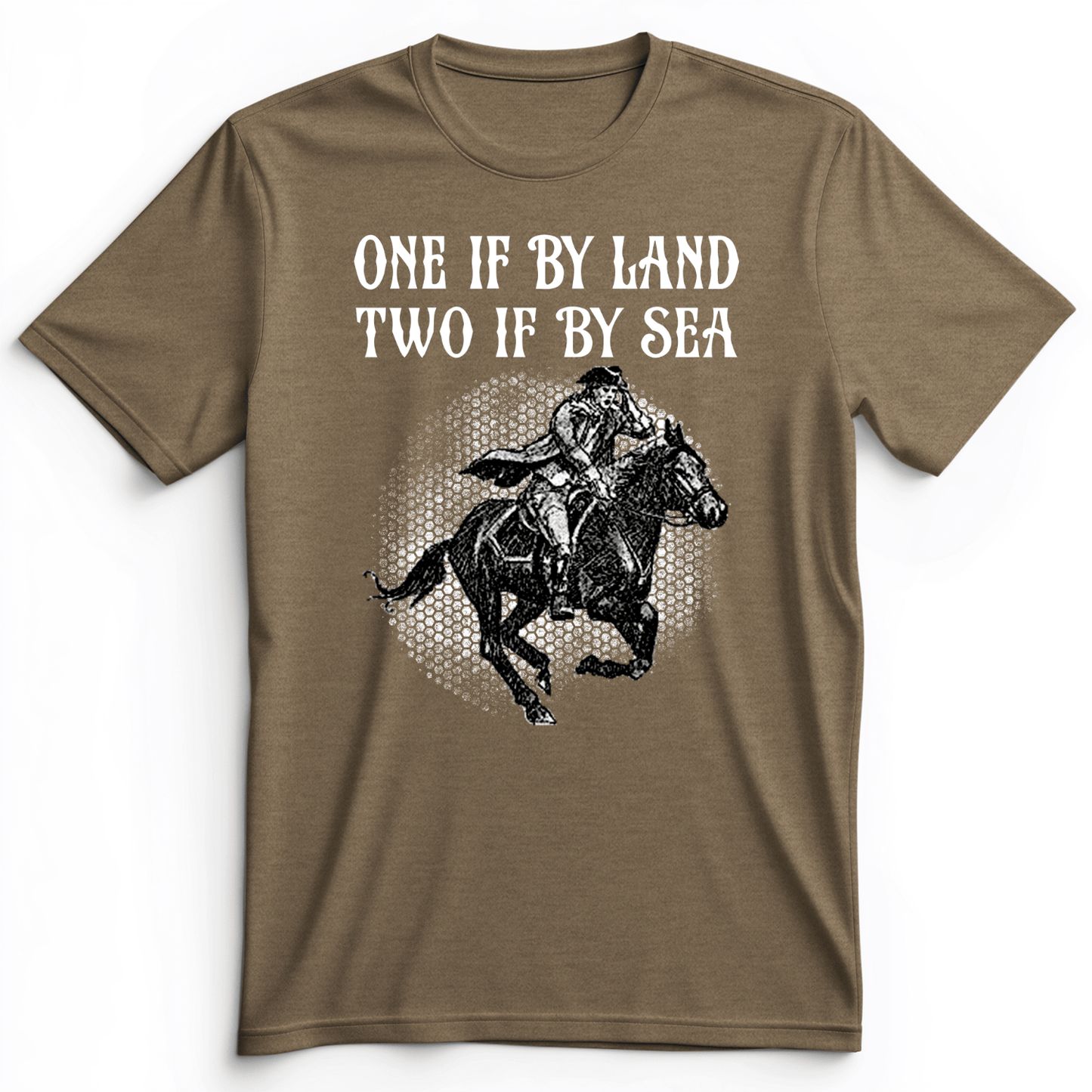 One If By Land Premium Tee Heather Olive / S