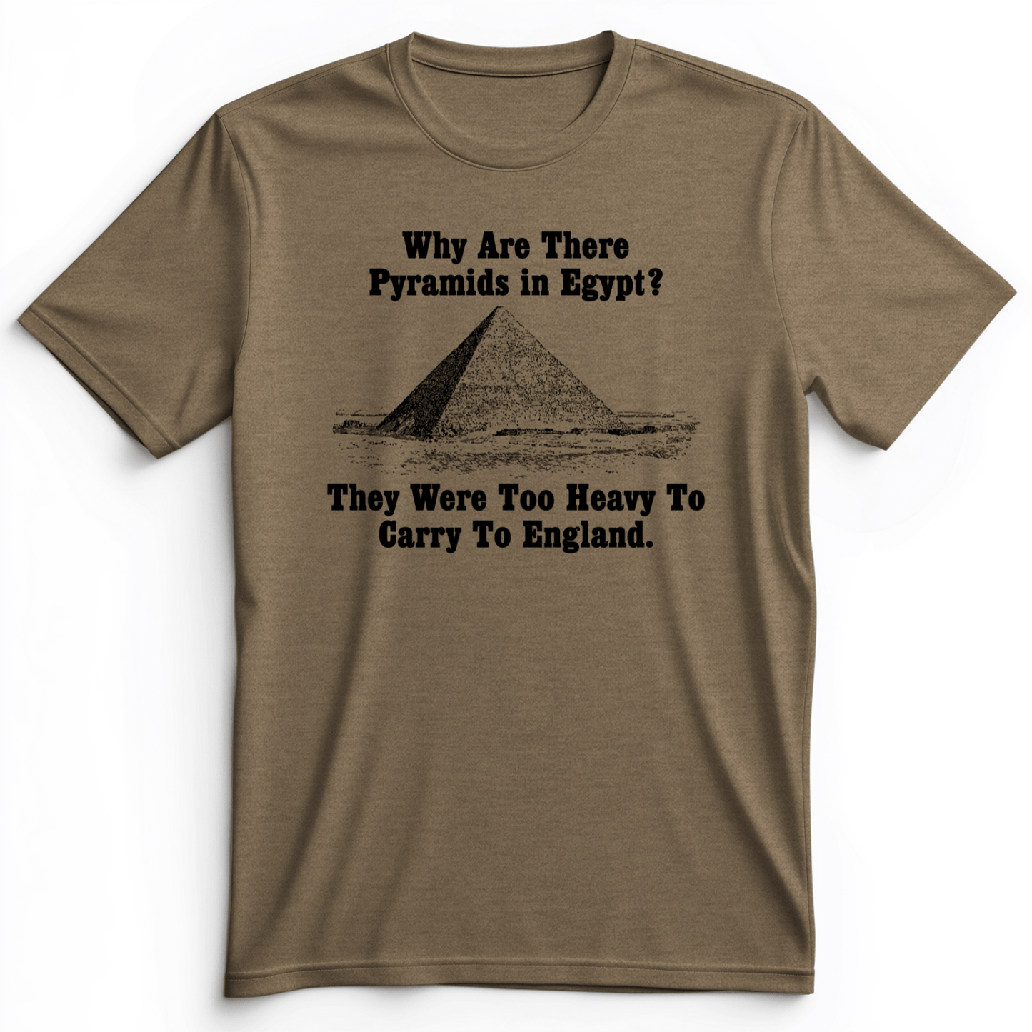 Pyramids In Egypt Premium Tee Heather Olive / S