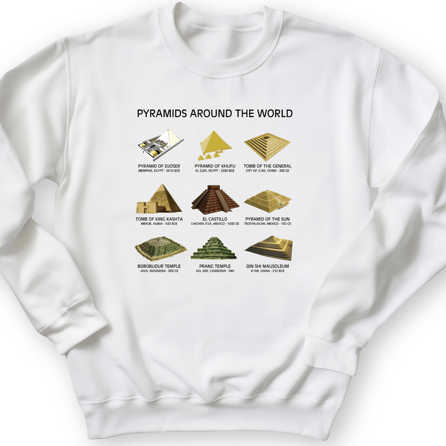 Pyramids Of The World Crewneck White / S