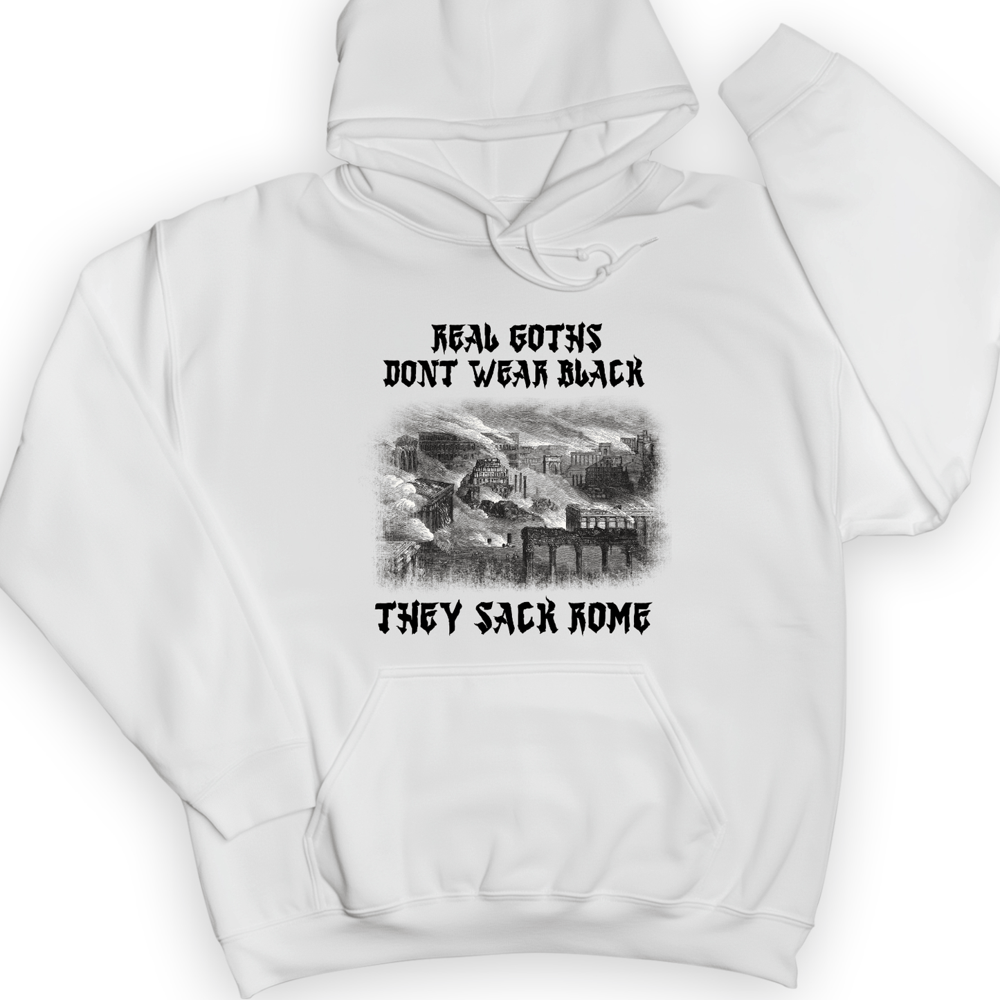 Real Goths Hoodie White / S