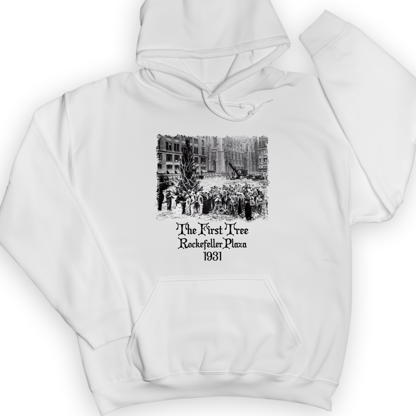 Rockefeller XMas Tree Hoodie White / S