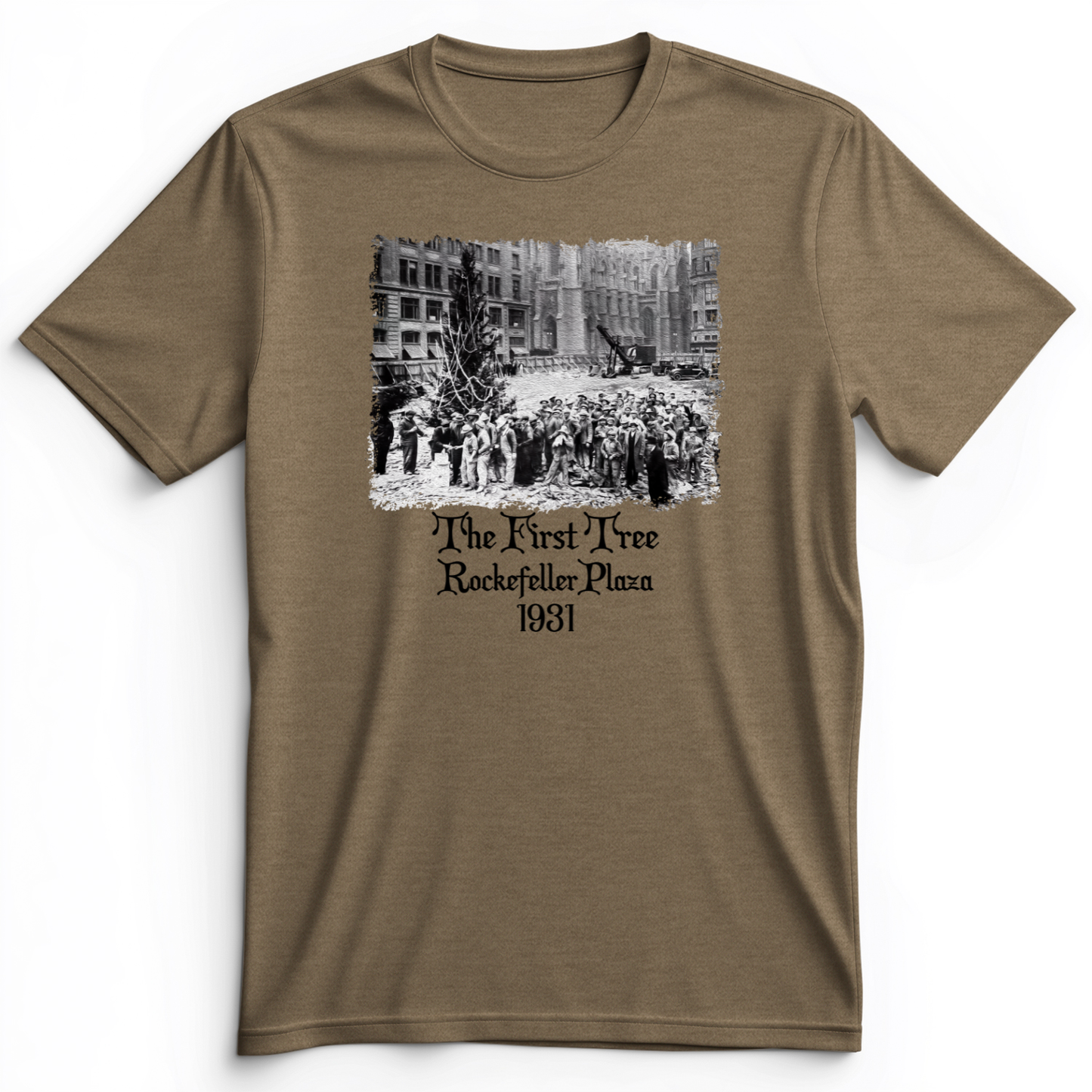 Rockefeller XMas Tree Premium Tee Heather Olive / S