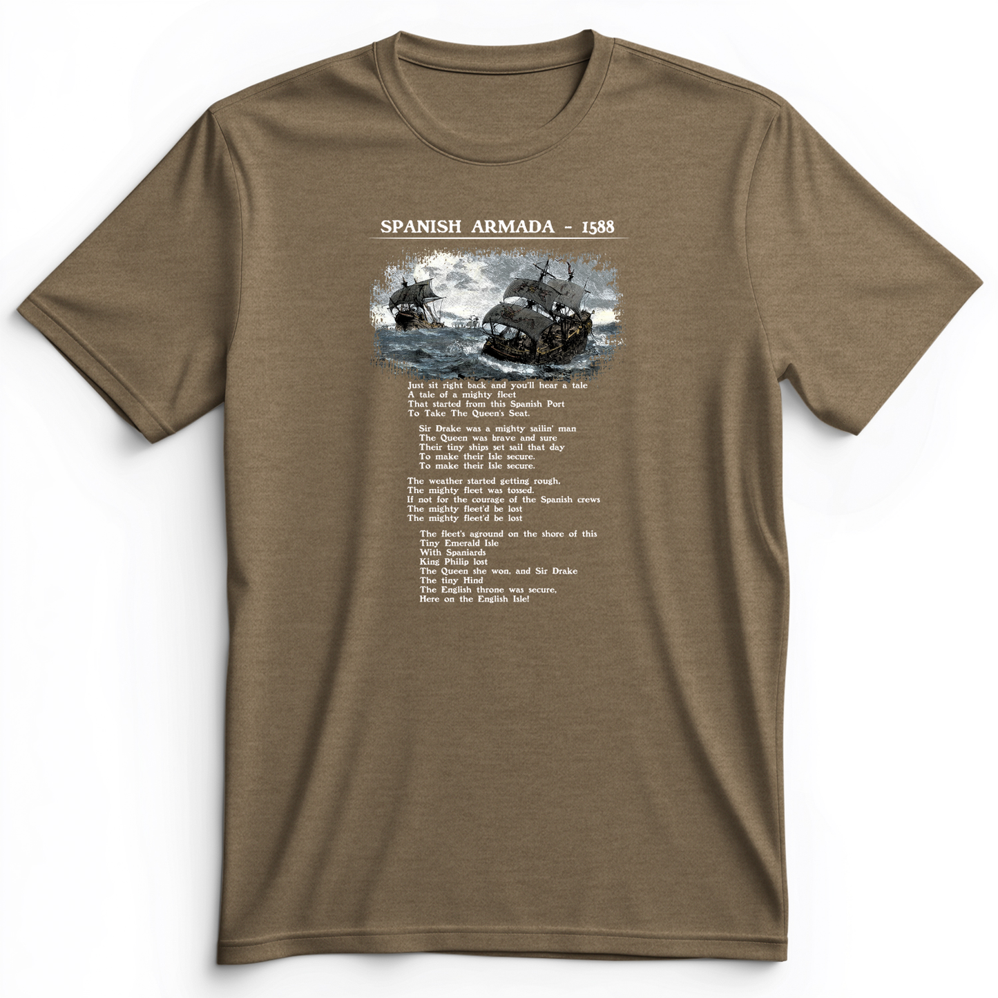 Spanish Armada Premium Tee Heather Olive / S