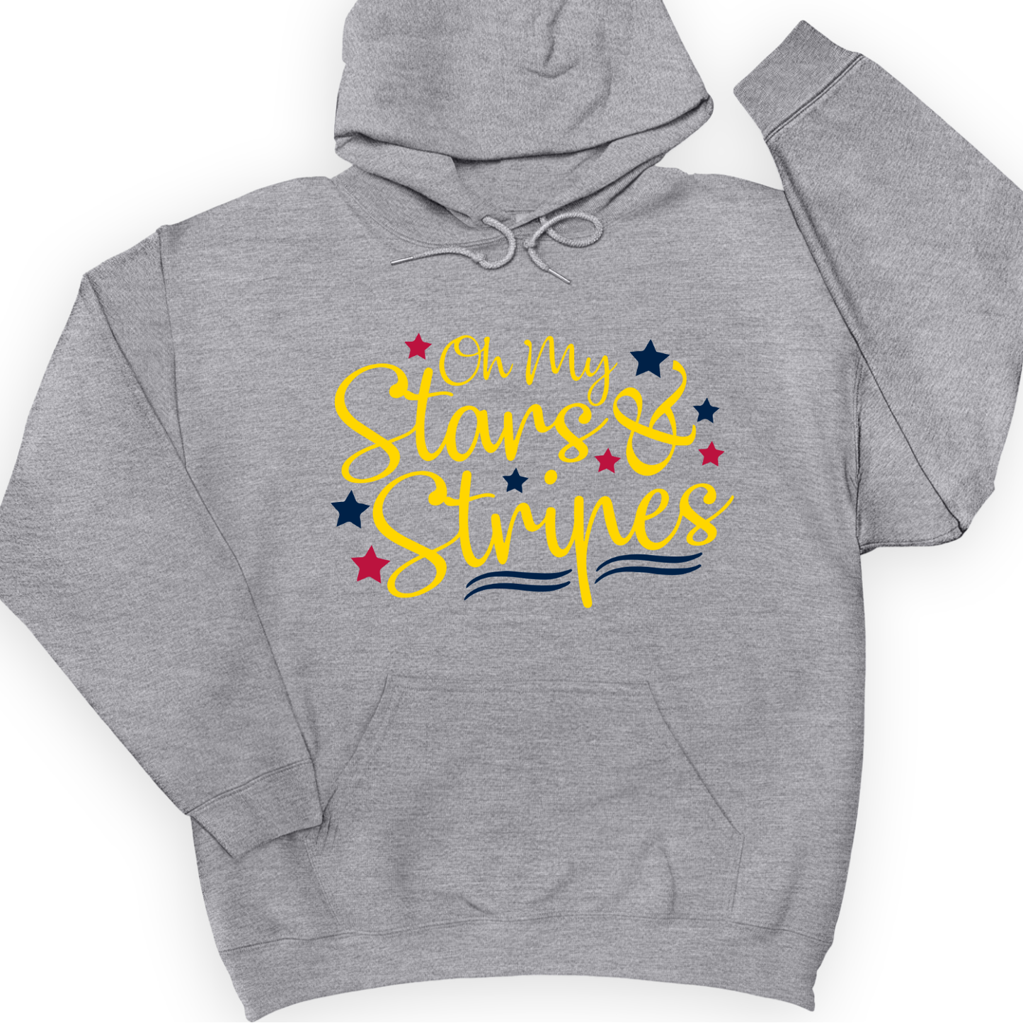 Stars And Stripes Hoodie Sport Grey / S