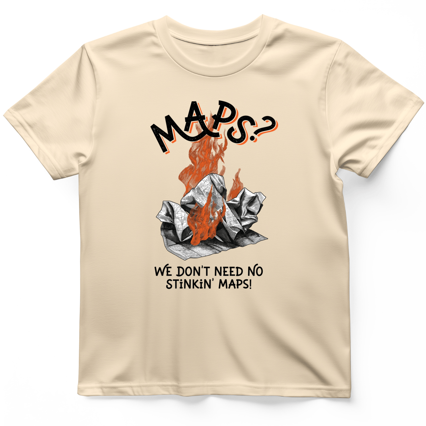 Stinkin' Maps T-Shirt Natural / S