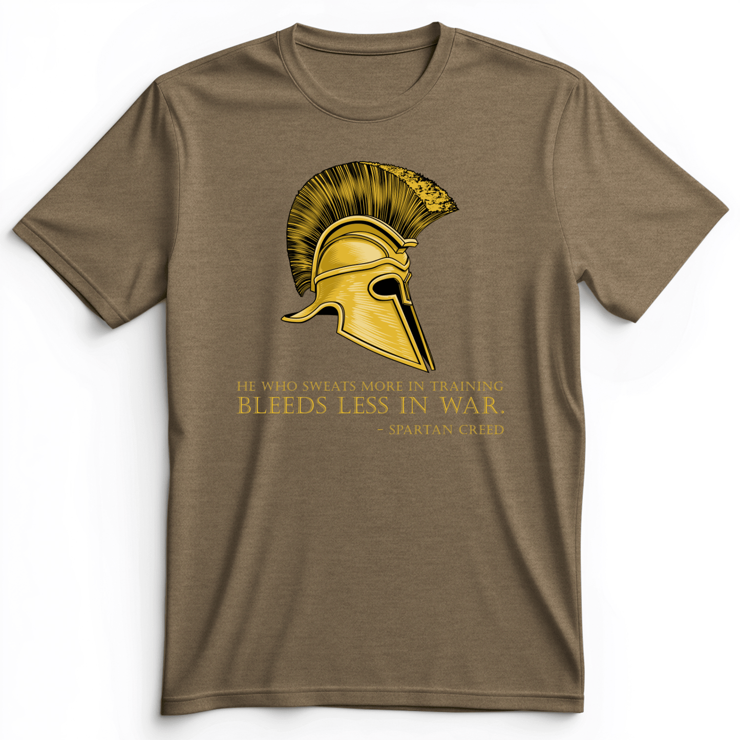 Sweat More Bleed Less Premium Tee Heather Olive / S