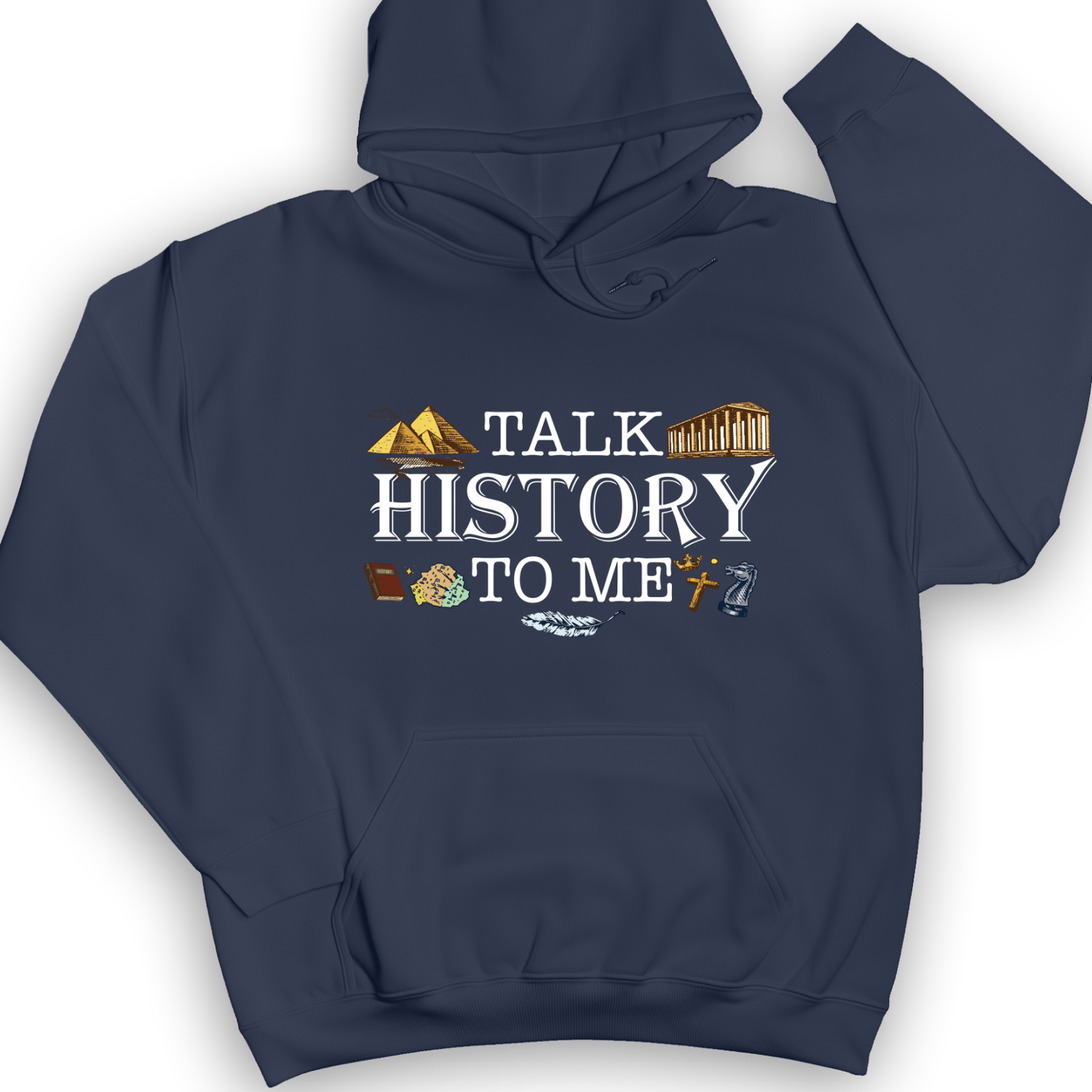 Talk History To Me Hoodie Navy / S