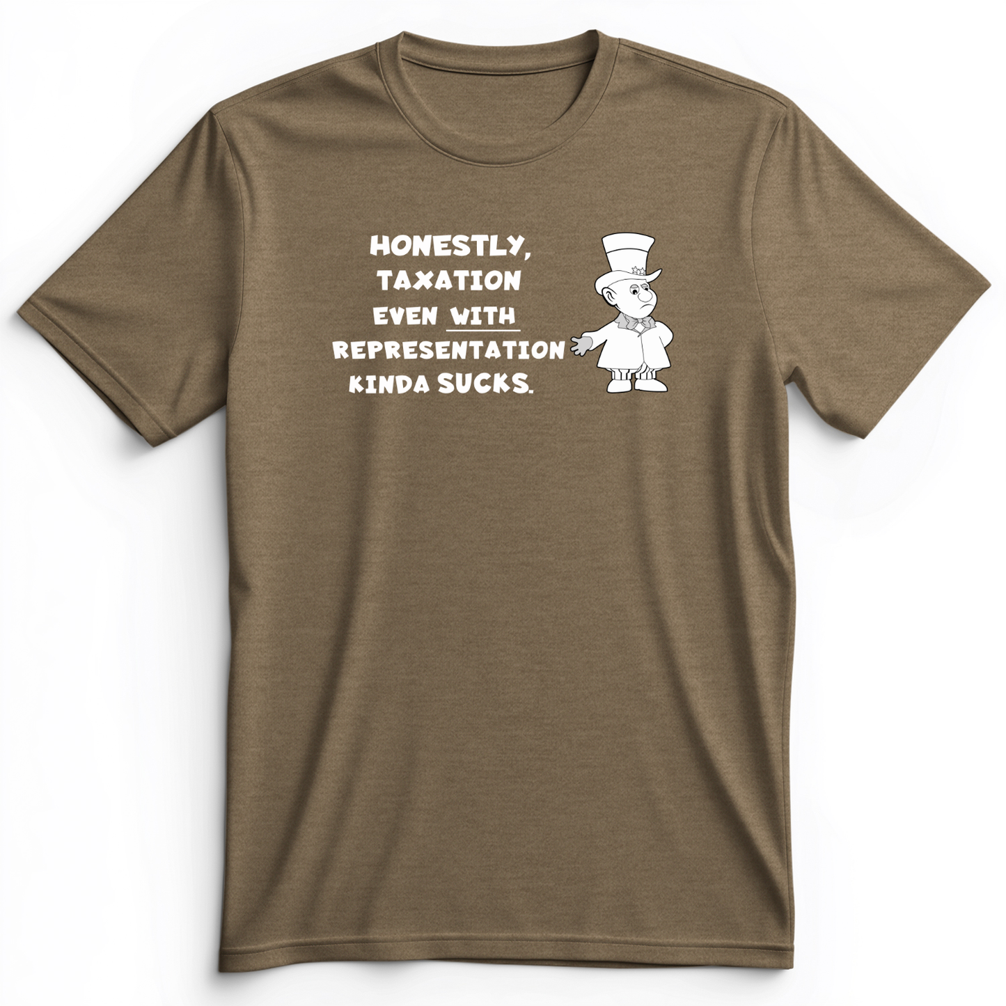 Taxation With Representation Premium Tee Heather Olive / S