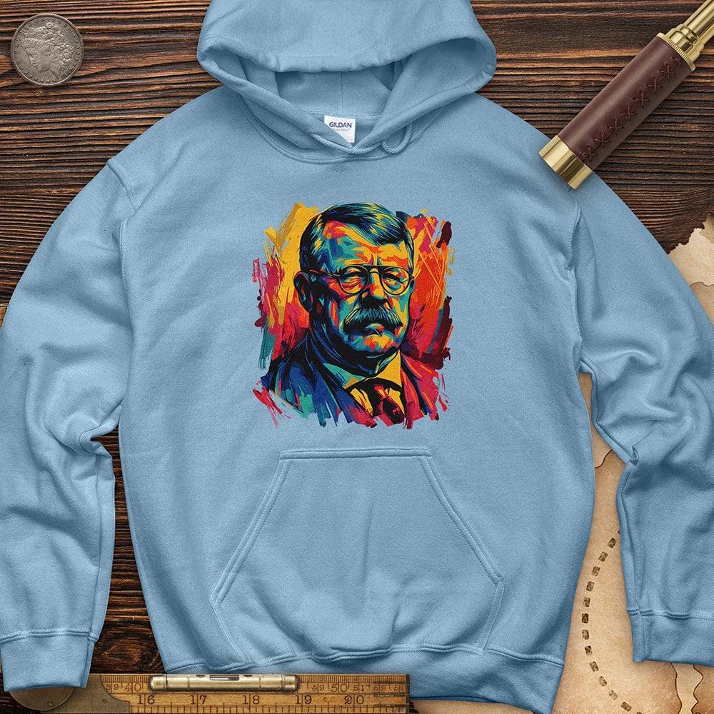 Teddy Roosevelt Hoodie Light Blue / S