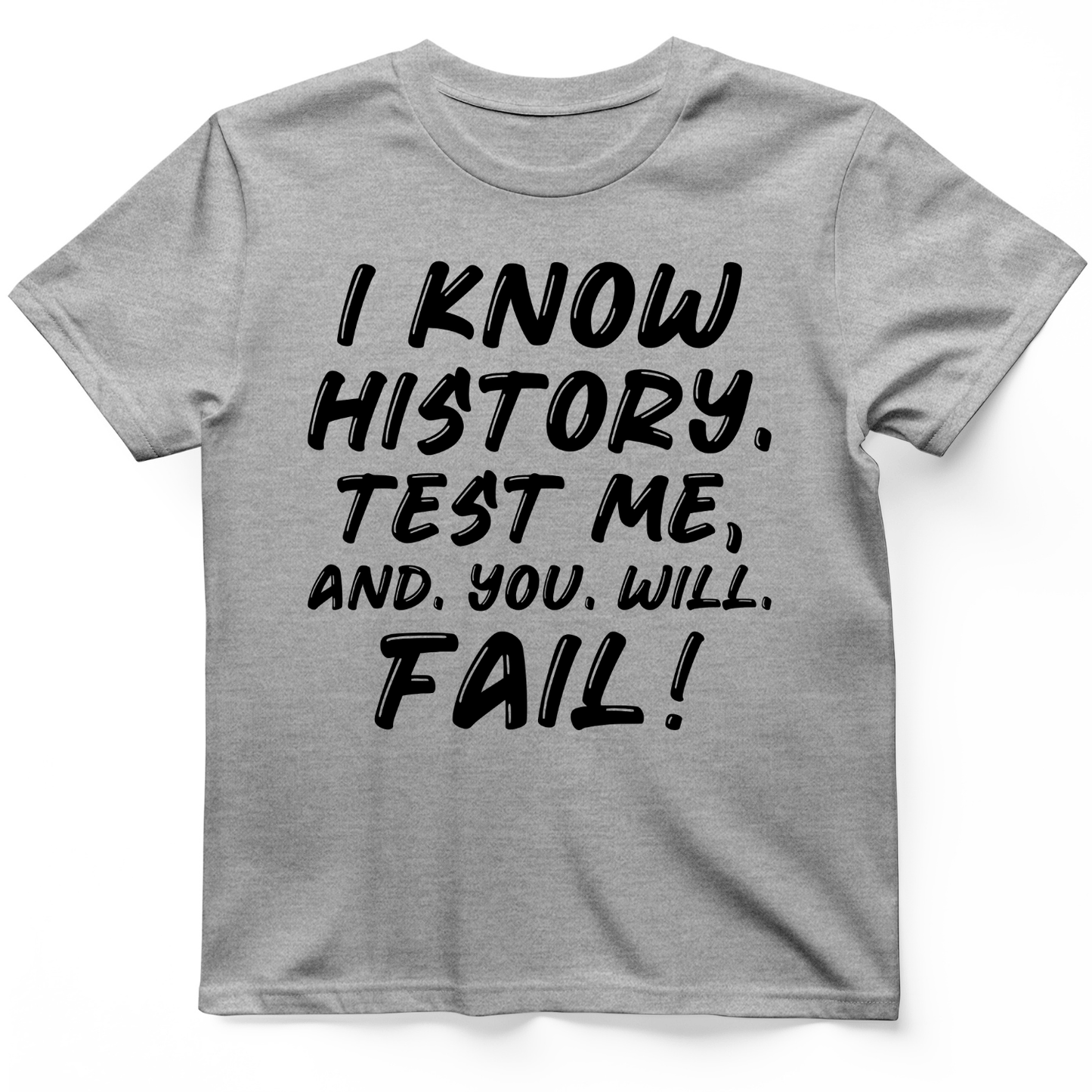 Test Me On History T-Shirt Sport Grey / S