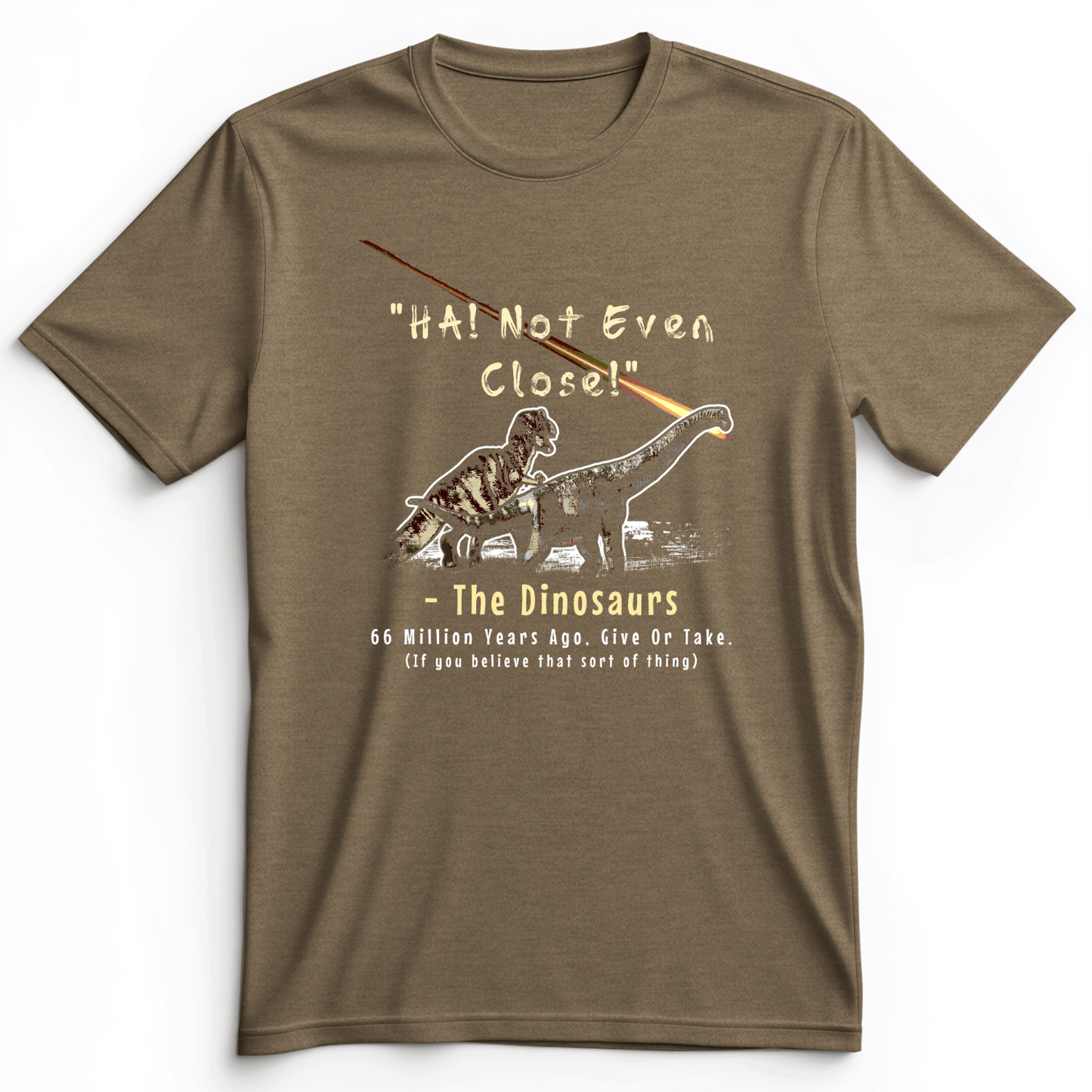 The Dinosaurs Premium Tee Heather Olive / S