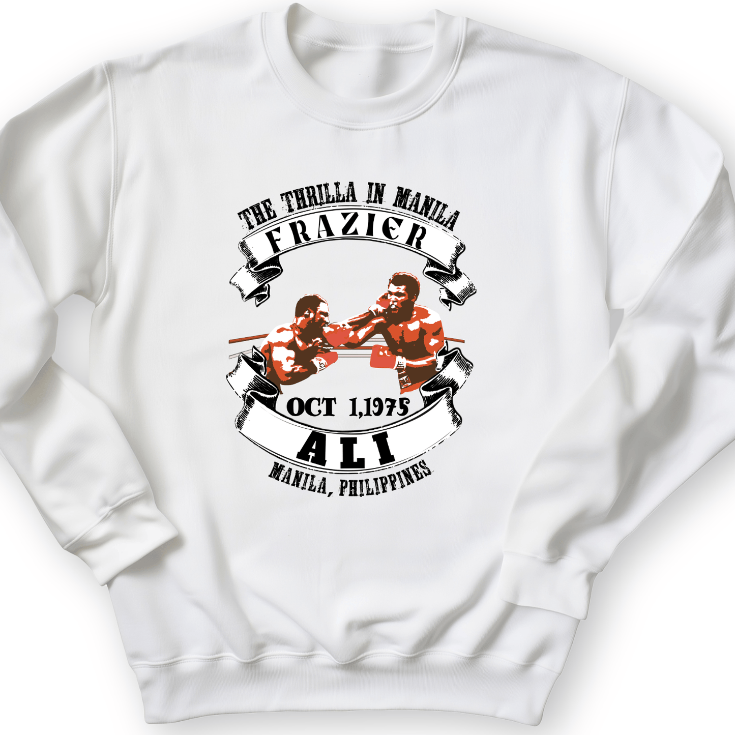 Thrilla In Manila Crewneck White / S