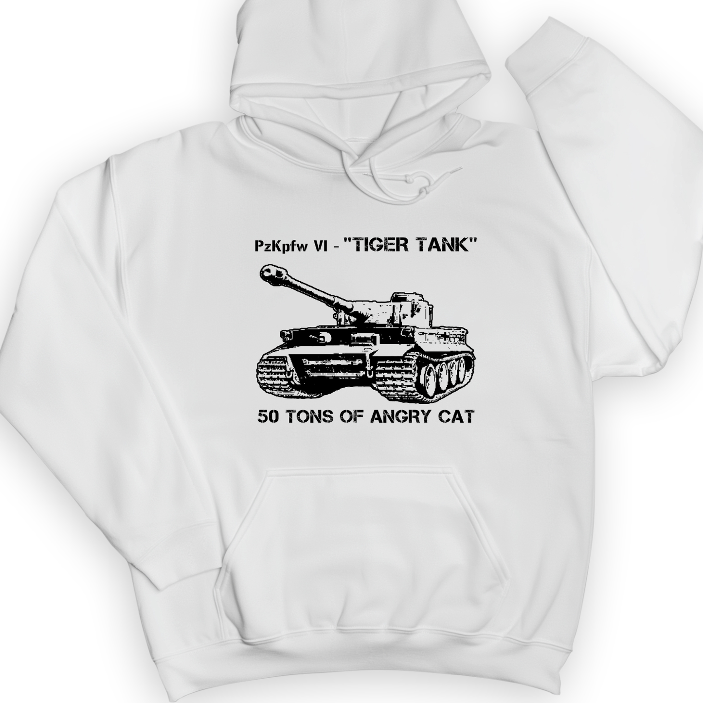 Tiger Tank Hoodie White / S