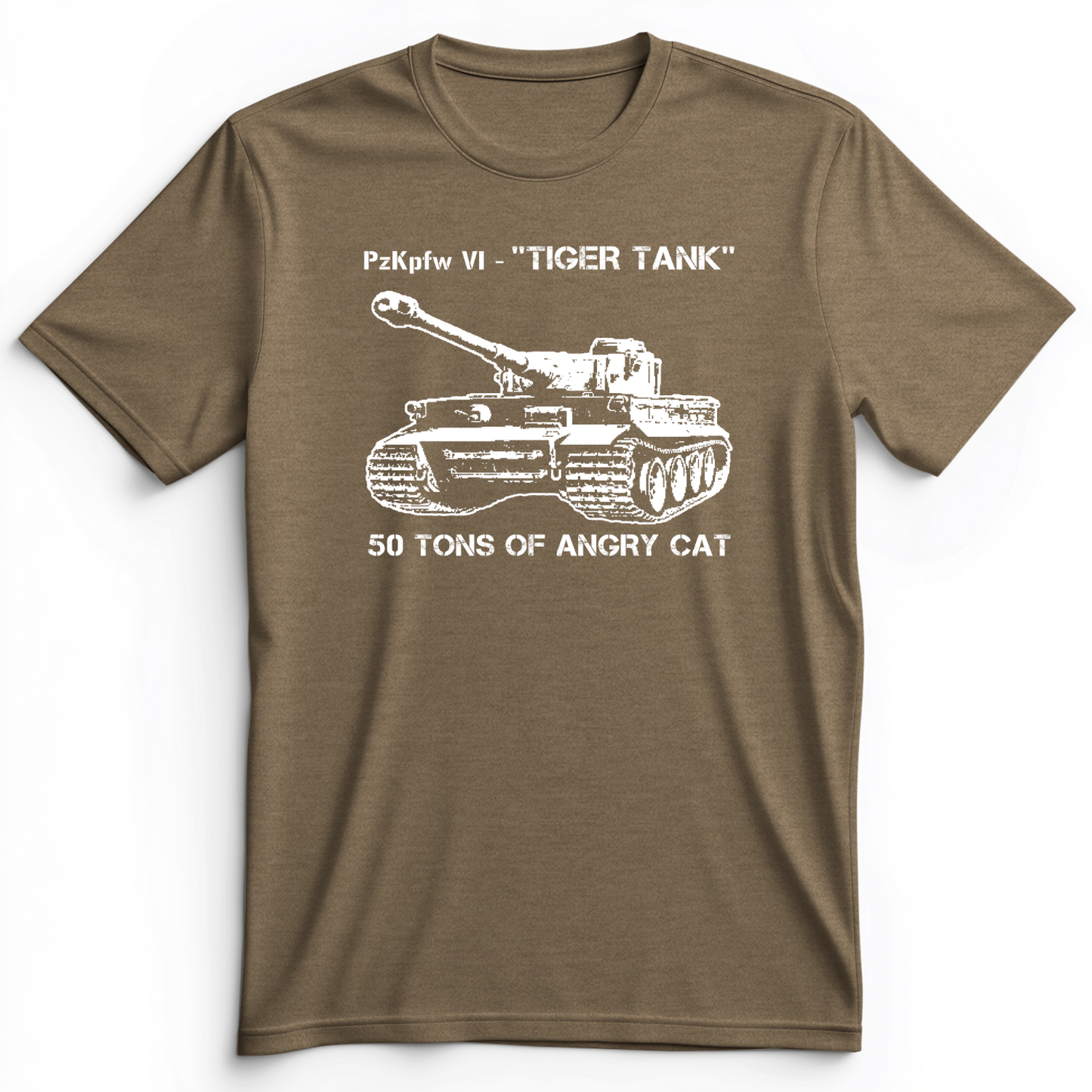 Tiger Tank Premium Tee Heather Olive / S