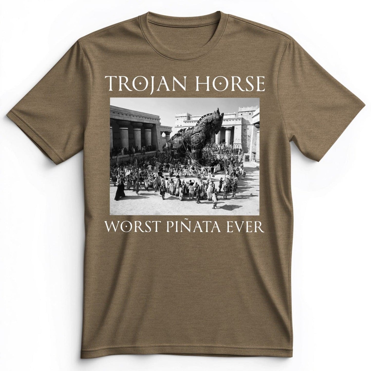 Trojan Horse Pinata Premium Tee Heather Olive / S